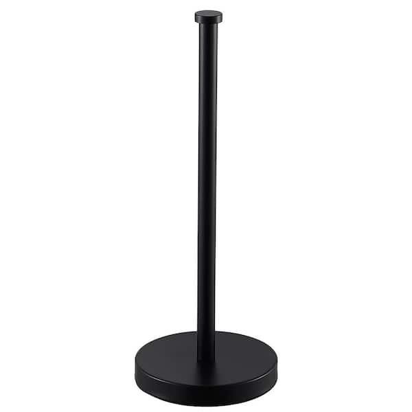 Bath Standing Toilet Paper Holder Tissue Roll Storage Stand Hand Towel Holder in Matte Black