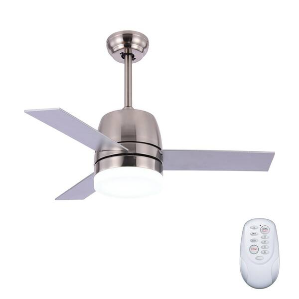 Kinwell 36 In Silver Ceiling Fan With Light Kit Uckbs 3606 The Home Depot - 36 Inch Ceiling Fan With Light Home Depot