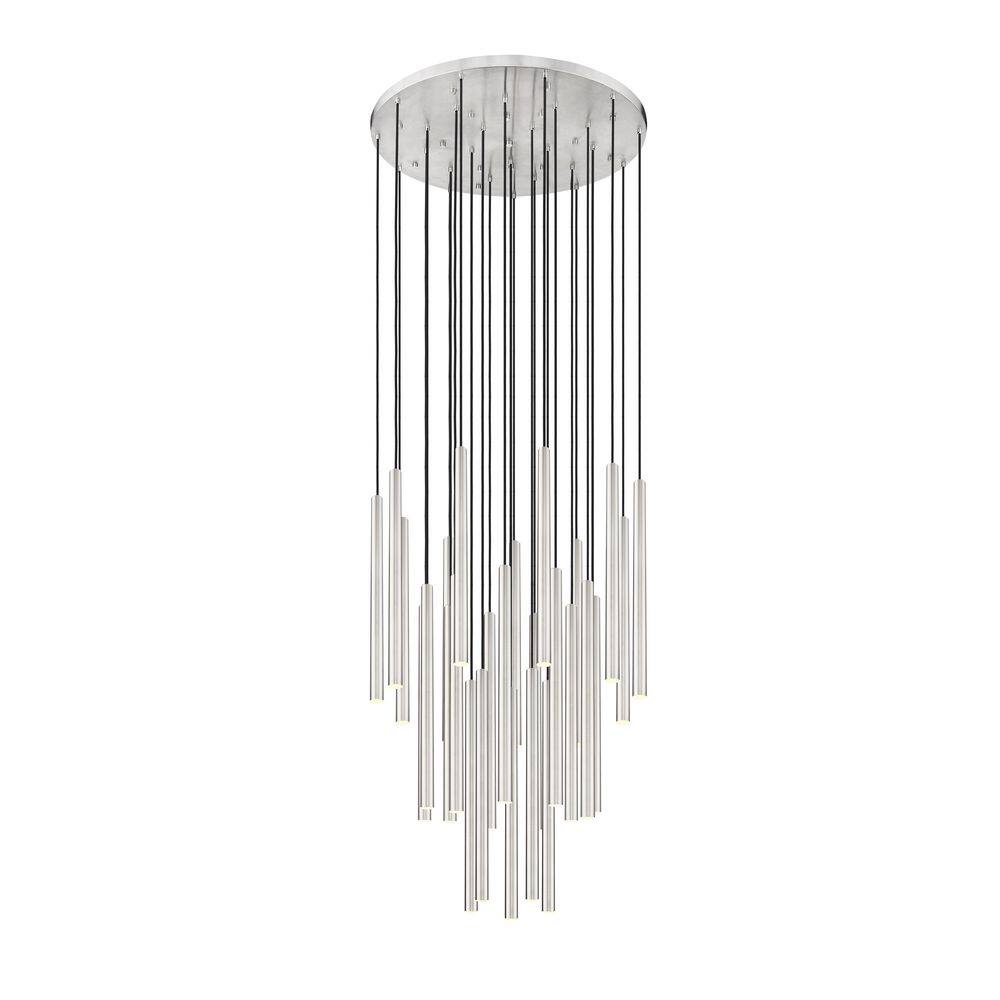 Forest 36 inch Brushed Nickel 27 Light Integrated LED Chandelier