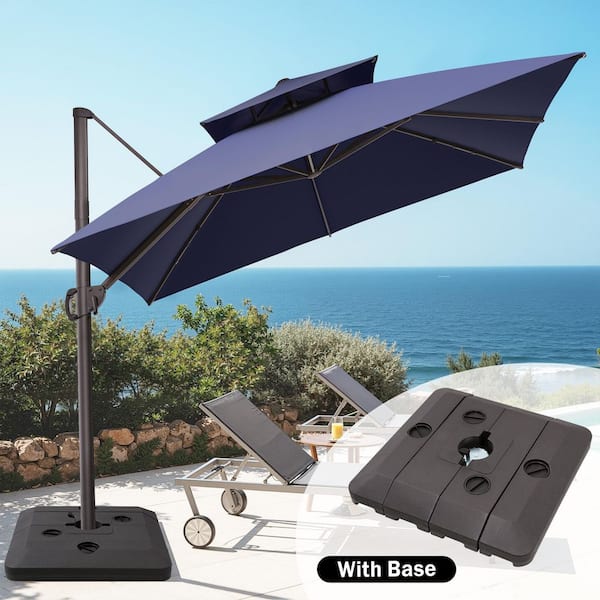 10ft solar led lighted patio umbrella w tilt adjustment SUGIFT 10ft Solar LED Lighted Patio Umbrella w/ Tilt Adjustment,  Fade-Resistant Fabric