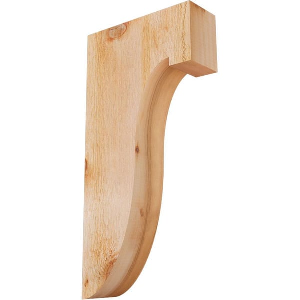 Ekena Millwork 4 in. x 12 in. x 24 in. Western Red Cedar Del Monte Rough Sawn Corbel