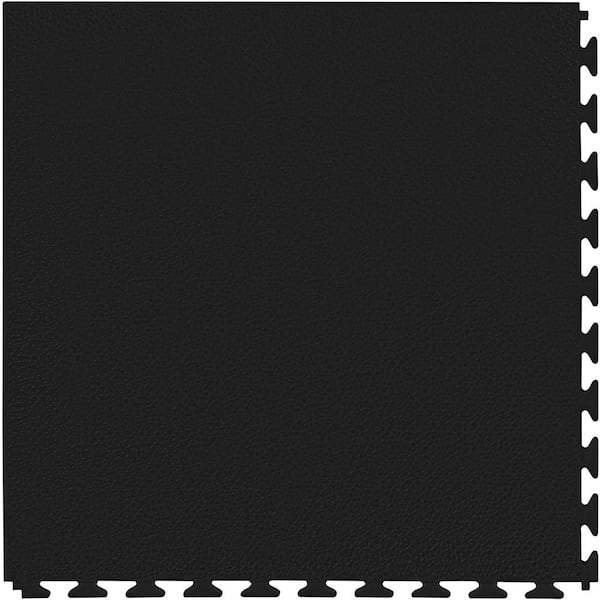 Nitro Smooth Fle x PVC Garage Floor Tiles, Black, 20.5 in. x 20.5 in., 177 in. Thick, 8-Pack, 23.35 sq. ft.
