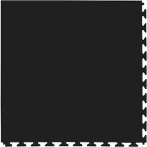 FlooringInc Black Smooth 20.5 in. W 20.5 in. L X .177 in. T Flexible PVC Garage Tiles (8 Tiles/23.35 sq.ft)