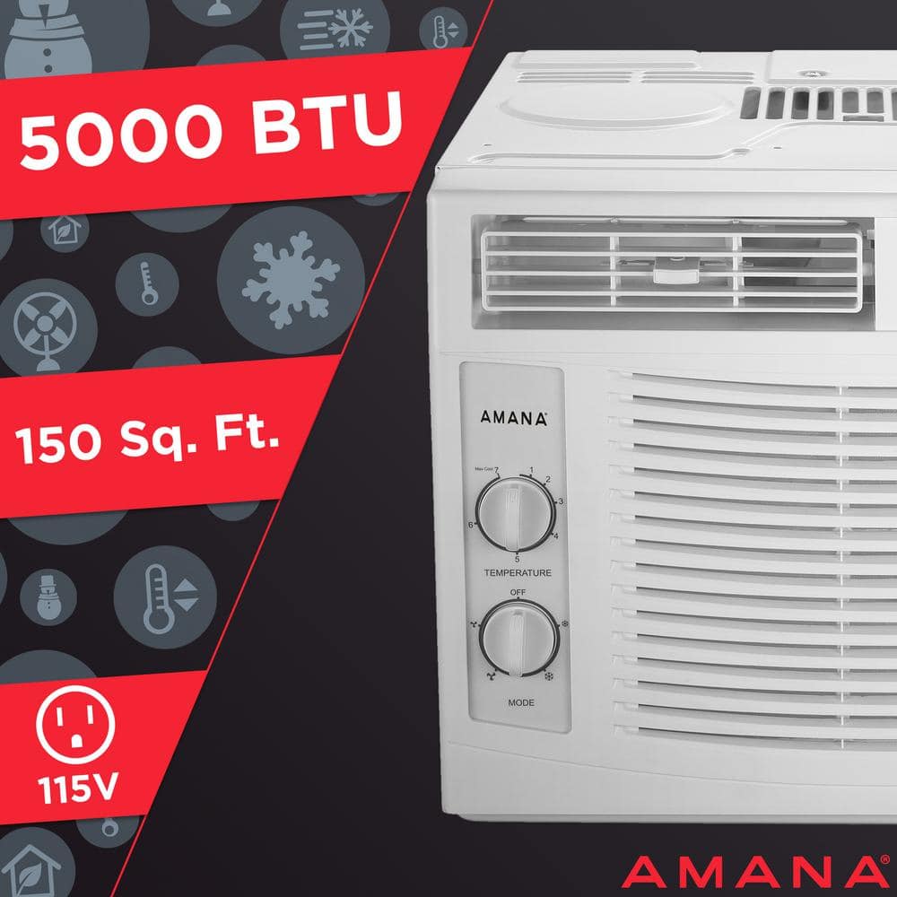 Amana 5,000 BTU White Window Air Conditioner with Sleep Mode