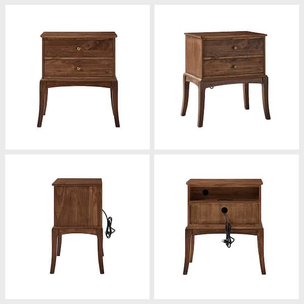 International Concepts Unfinished Rubberwood Nightstand BD