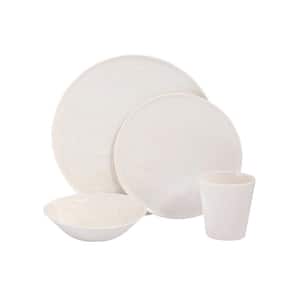 Christina 4-Piece White Porcelain Dinnerware Place Setting with Mug (Service for 1)