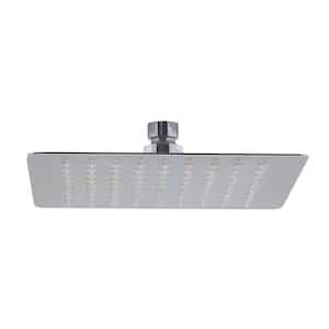 1-Spray 8 in. Single Ceiling Mount Fixed Rain Shower Head in Polished Stainless Steel