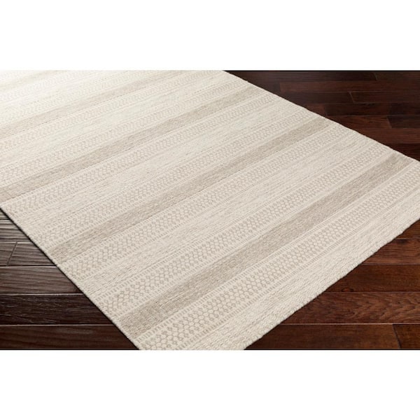 Gina Cream/Medium Gray 6 ft. x 9 ft. Indoor Area Rug