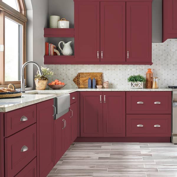 1 qt. #M140-7 Dark Crimson Satin Enamel Interior/Exterior Cabinet, Door & Trim Paint