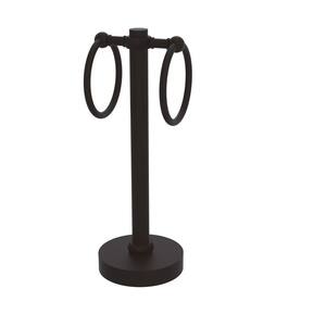 Vanity Top 2-Towel Ring Guest Towel Holder with Twisted Accents in Oil Rubbed Bronze