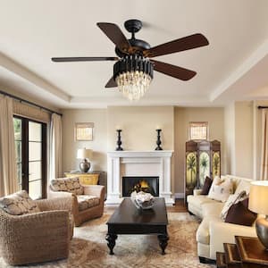 52 in. Indoor White Metal Industrial Ceiling Fan