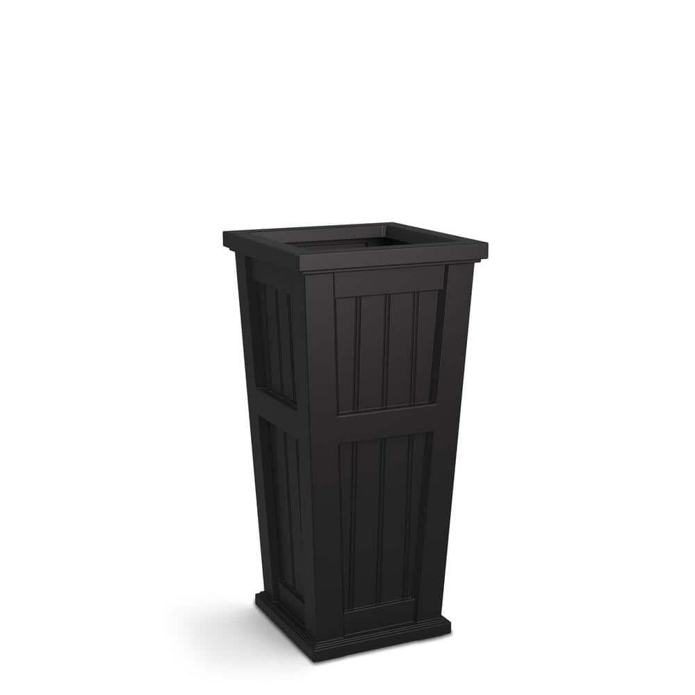 Cape Cod 32" Black Polyethylene Self-Watering Planter