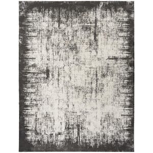 Desire Grey/Ivory 9 ft. x 12 ft. Abstract Contemporary Area Rug