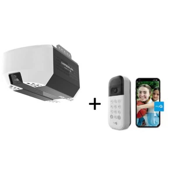 3/4 HP Smart Belt Drive Garage Door Opener with Video, 2 x 1 Button Remotes, Motion WC Plus VKP