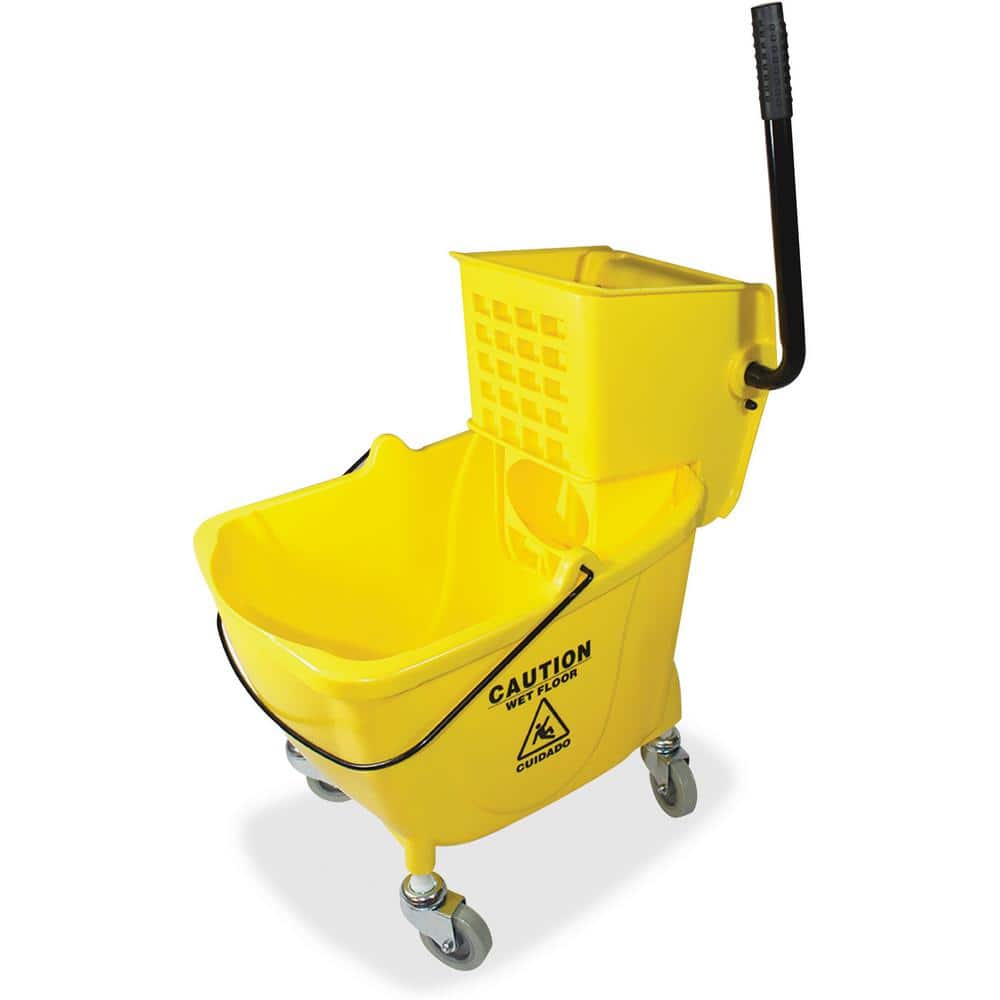 Rubbermaid WaveBrake Bucket/Wringer Yellow Industrial Mopping Bucket -  household items - by owner - housewares sale 