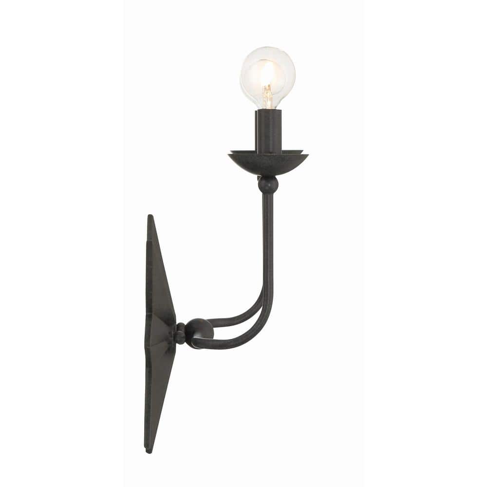 Astro Collection Dual-Light Black Dimmable Sconce