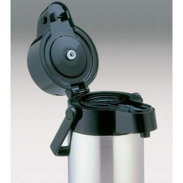 Thermos Glass Vacuum Insulated Pump Pot, 2 quart, Metallic Gray