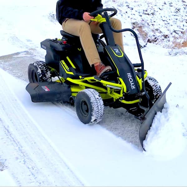 Best riding lawn best sale mower with snow plow