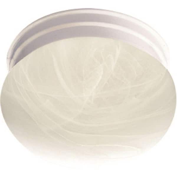 Volume Lighting Minster 1-Light White Flush Mount