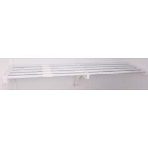 28 in. - 48 in. Expandable Small Shelf in White