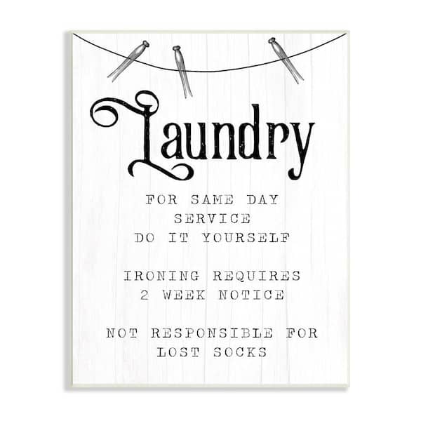 Stupell Industries Family Laundry Room Service Rustic Style Humor by Daphne Polselli Unframed Print Abstract Wall Art 10 in. x 15 in.