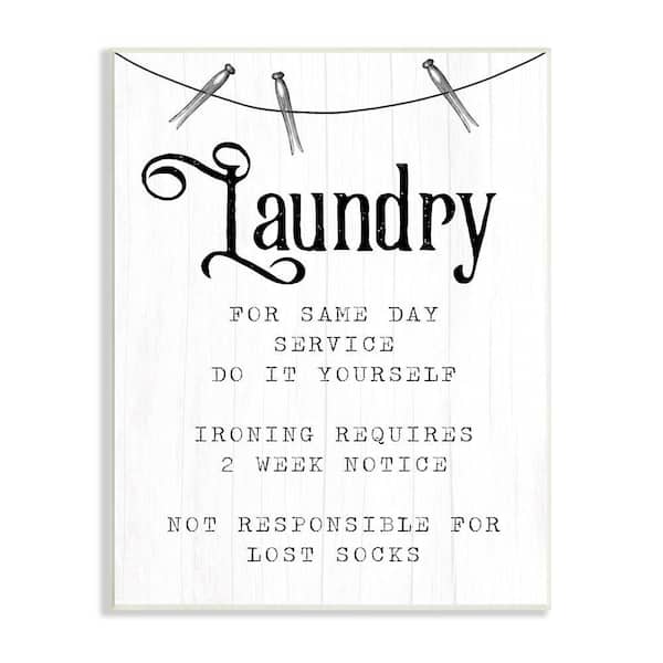 Stupell Industries Family Laundry Room Service Rustic Style Humor by Daphne Polselli Unframed Print Abstract Wall Art 13 in. x 19 in.