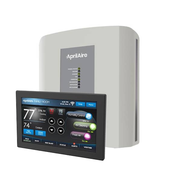 AprilAire 7-Day Universal Wi-Fi Programmable Thermostat with Color  Touchscreen, Compatible with  Alexa and Google Assistant 8920W - The  Home Depot