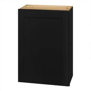 Avondale 21 in. W x 12 in. D x 30 in. H Ready to Assemble Plywood Shaker Wall Kitchen Cabinet in Raven Black