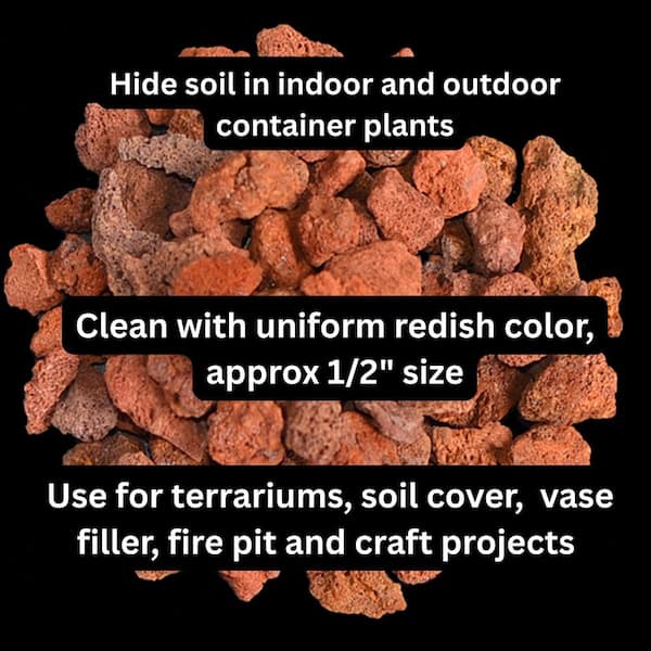 1.5 Qt. Red Lava Rock Soil Cover