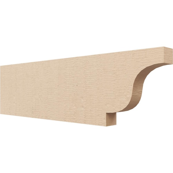 Ekena Millwork 2-in. x 8-in. x 28-in. Newport Woodgrain, Primed Tan Timberthane Polyurethane Rafter Tail Brace