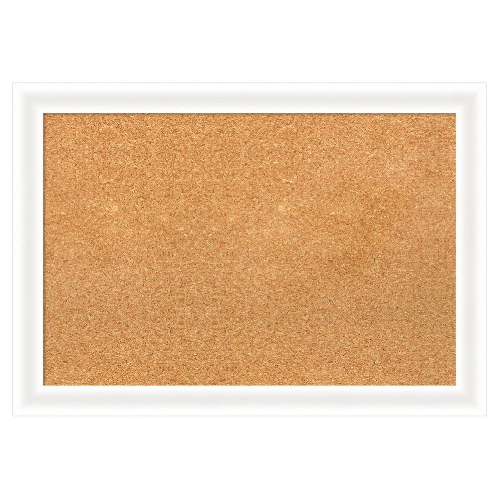 Oliver White Narrow 27 in. x 19 in. Wood Framed Natural Cork Memo Board price history on PriceWatchPro