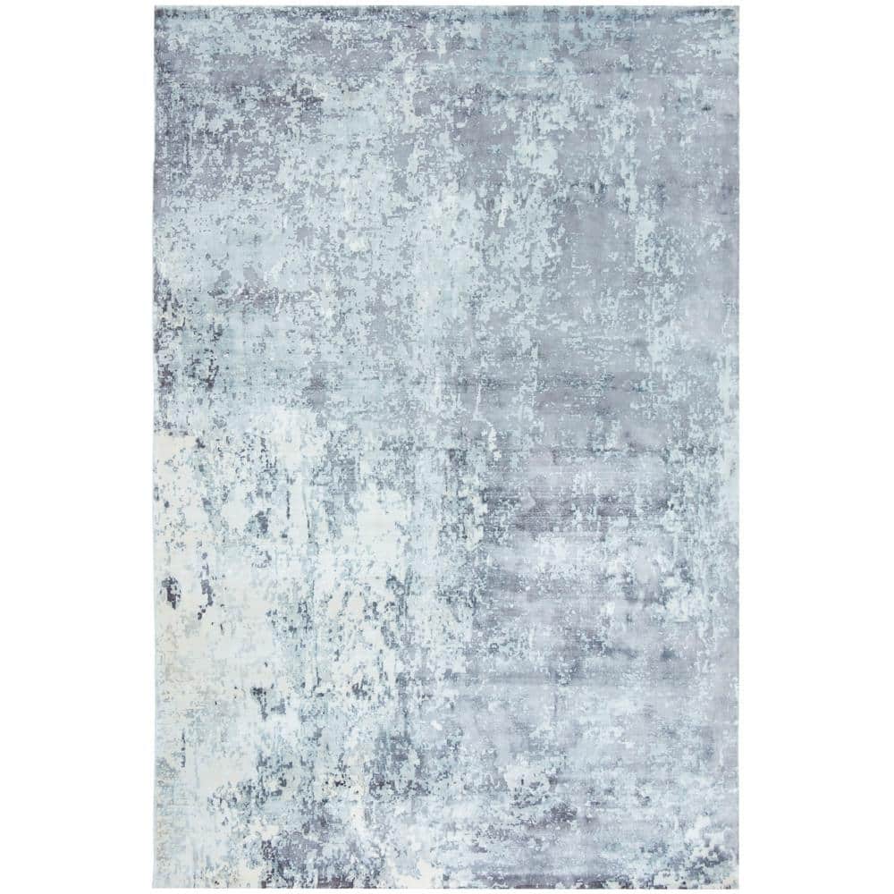 SAFAVIEH Mirage Aqua 6 ft. x 9 ft. Abstract Distressed Area Rug, Blue -  MIR411A-6