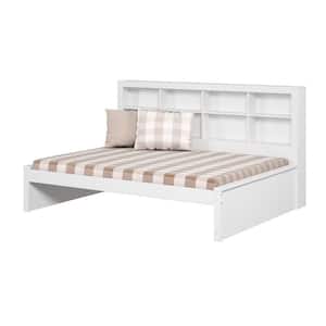 White Full Daybed with Bookcase