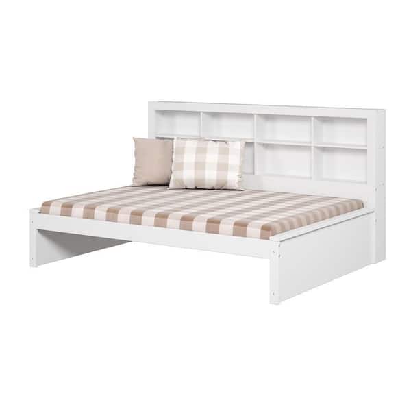 Donco Kids White Full Daybed with Bookcase