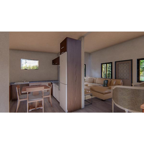 Unbranded - The Spring View 1 Bedroom 582.75 sq. ft. Tiny, small Home, Steel Frame Building Kit, ADU, Cabin, Guest House