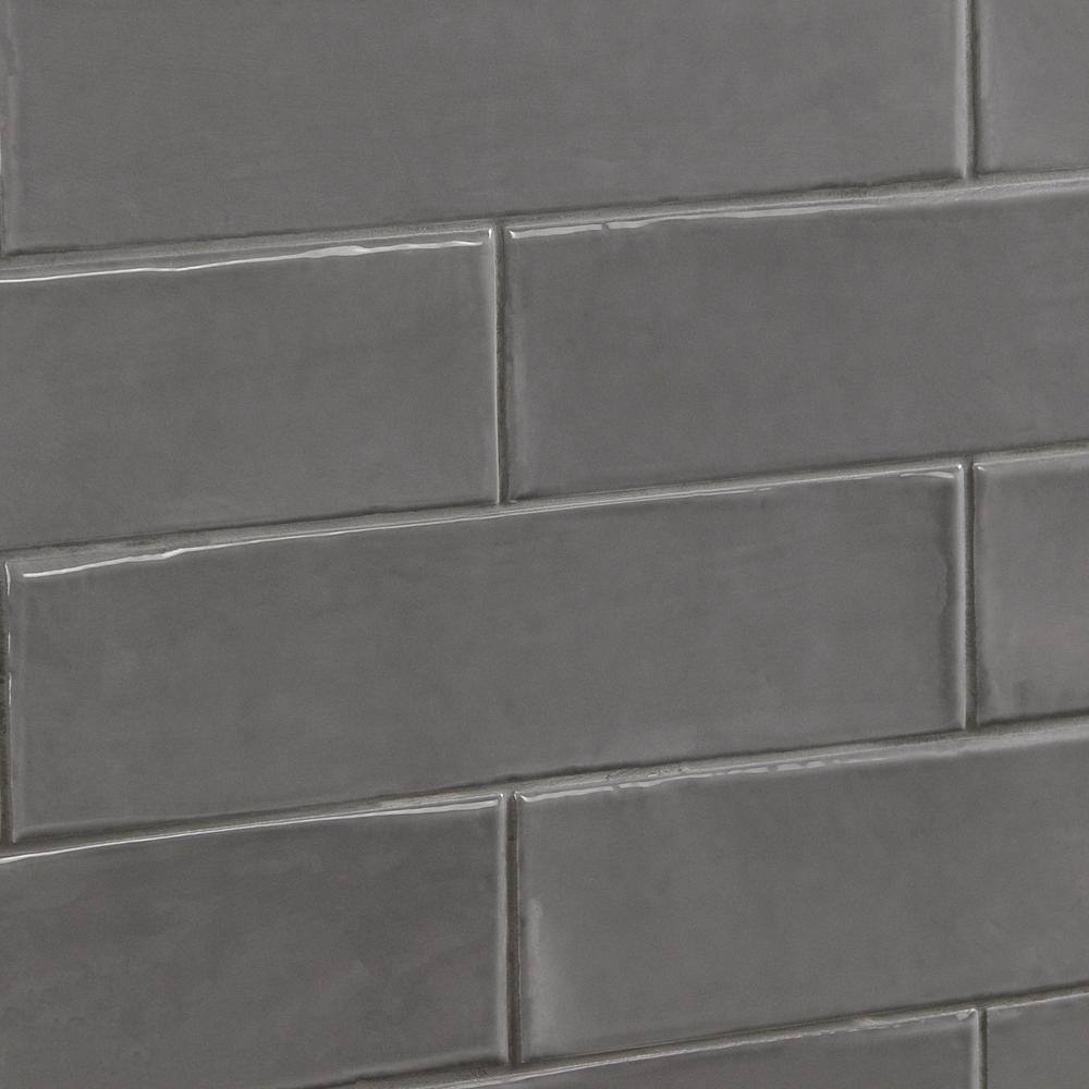 Bolton 3'' x 12'' Polished Gray Ceramic Subway Tile