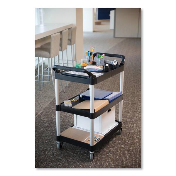 RUBBERMAID COMMERCIAL PRODUCTS, 500 lb Load Capacity, Black, Replacement  Caster for Shelf & Utility Carts - 406R95