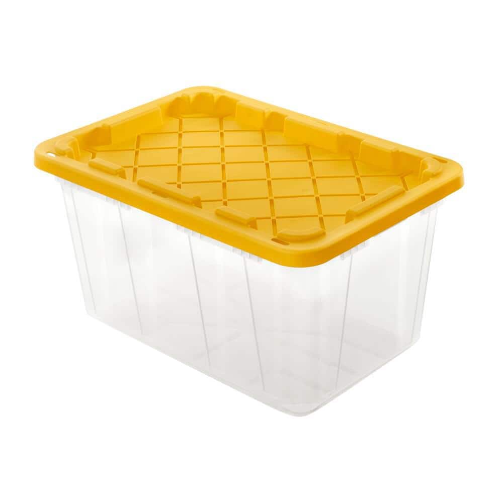 27gallon Storage Box, Heavy Duty Storage Box, Stackable Plastic 27