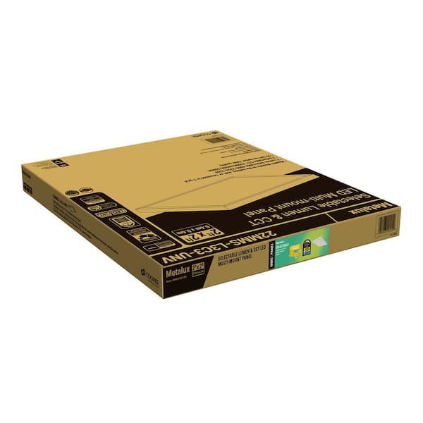 2 ft. x 2 ft. Integrated LED Panel Light, Selectable 4800/3350/2500 Lumens and 3500/4000/5000 Sel CCT