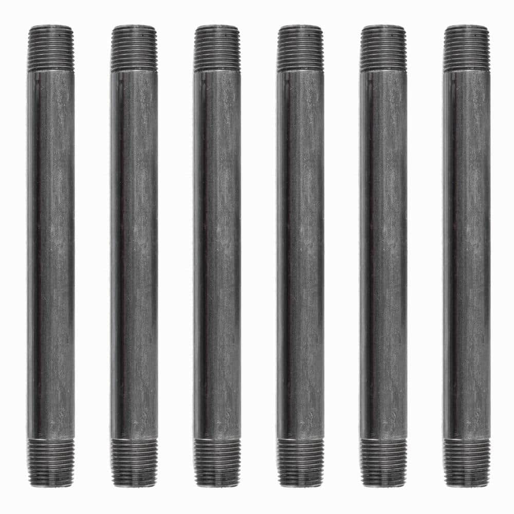 3/8 in. x 8 in. Black Steel Nipple (6-Pack) price history on PriceWatchPro