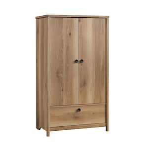 Dover Edge Timber Oak Armoire with Drawer 60.039 in. x 21.181 in. x 34.173 in.