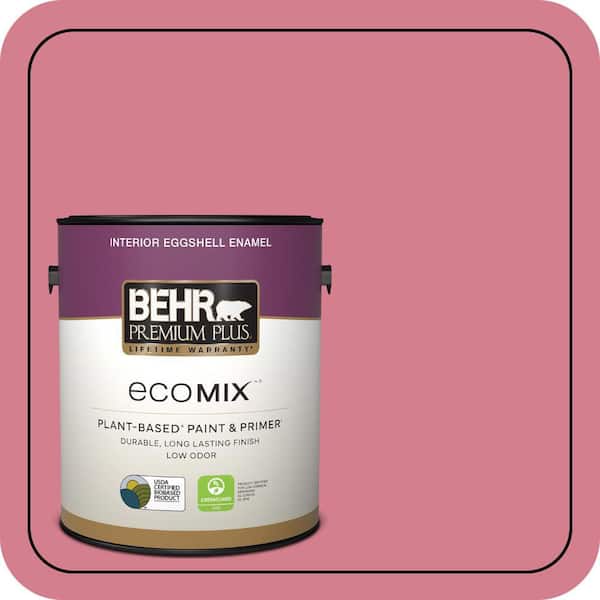 1 gal. #P140-4 I Pink I Can Eggshell Enamel EcoMix Plant-Based Interior Paint & Primer