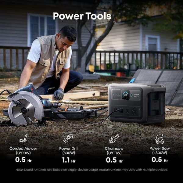 Anker SOLIX C1000X Gen2 2,000W Output 1,024Wh Push Button Start Solar  Generator w/ 200W Solar Panel for Home/RV/Tailgate SOLIX C1000X+200W - The  Home Depot