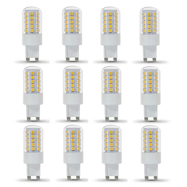 40-Watt Equivalent T4 Dimmable G9 Bi-Pin LED Light Bulb, Warm White 3000K (12-Pack)