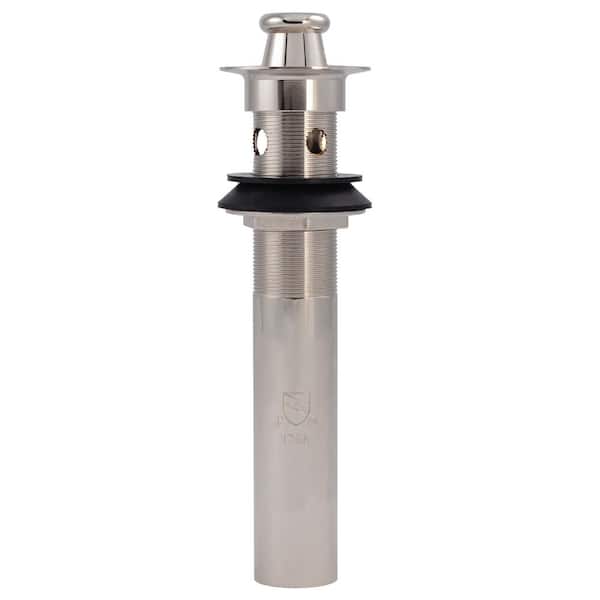 Westbrass Lift & Turn Lavatory Bathroom Sink Drain Assembly with Overflow Holes - Exposed, Polished Chrome
