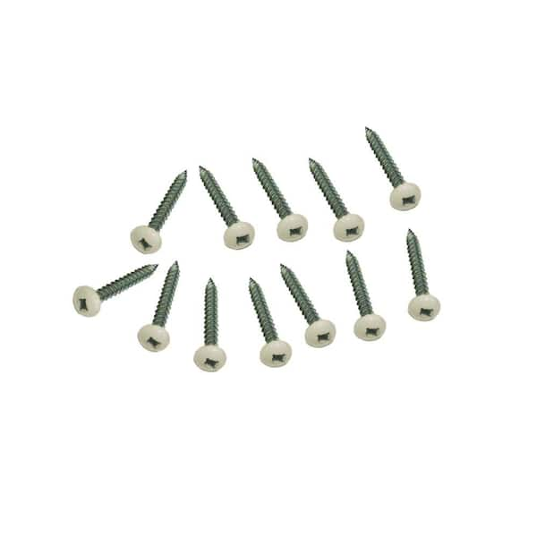 Veranda #10 1-1/2 in. Phillips Pan-Head Almond Plastic Lattice Screw (12-Pack)