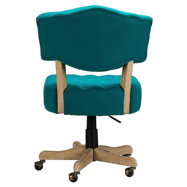 perce velvet swivel desk chair green