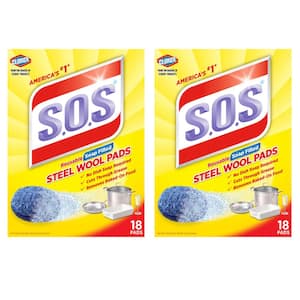 Steel Wool Soap Scouring Pads (18-Pack) (2-Boxes)