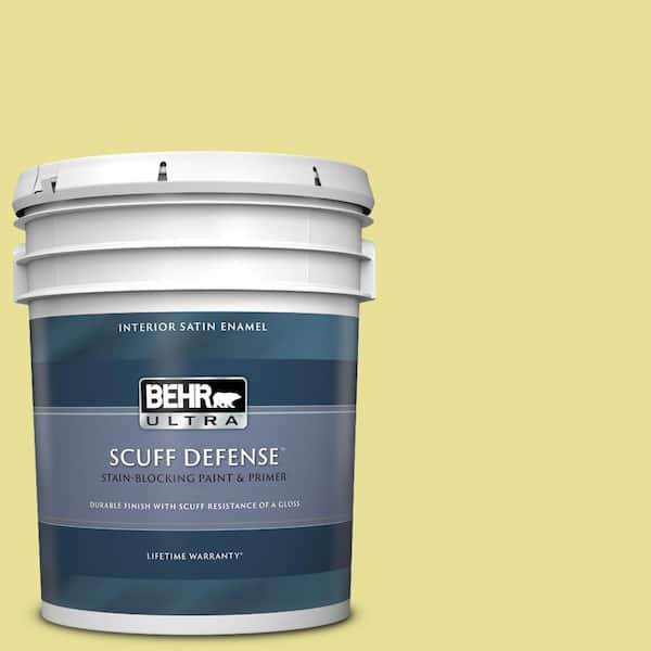 BEHR ULTRA 5 gal. #P340-3 Reviving Green Extra Durable Satin Enamel Interior Paint & Primer