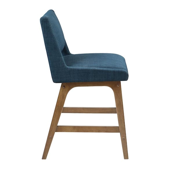 Boomerang 25 in. Navy Wood Counter Stool
